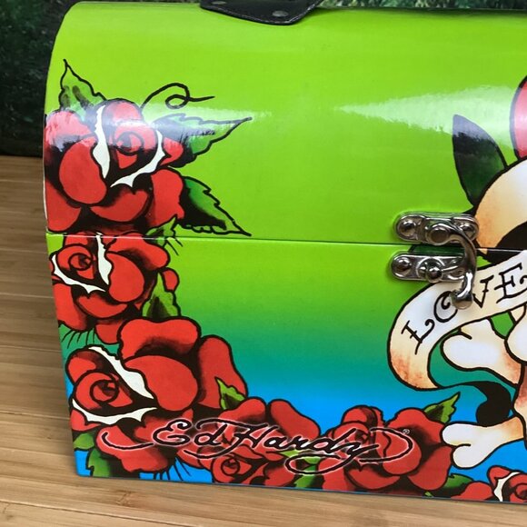 Ed Hardy x Lisa Frank Storage Chest Cardboard "lunchbox" NEW - Picture 4 of 16